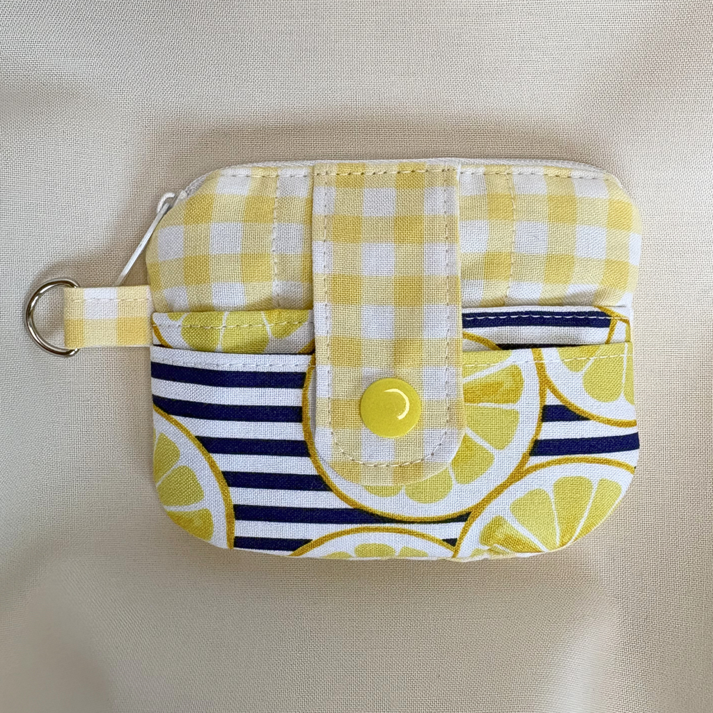 Quilted Mini Wallet Keychain