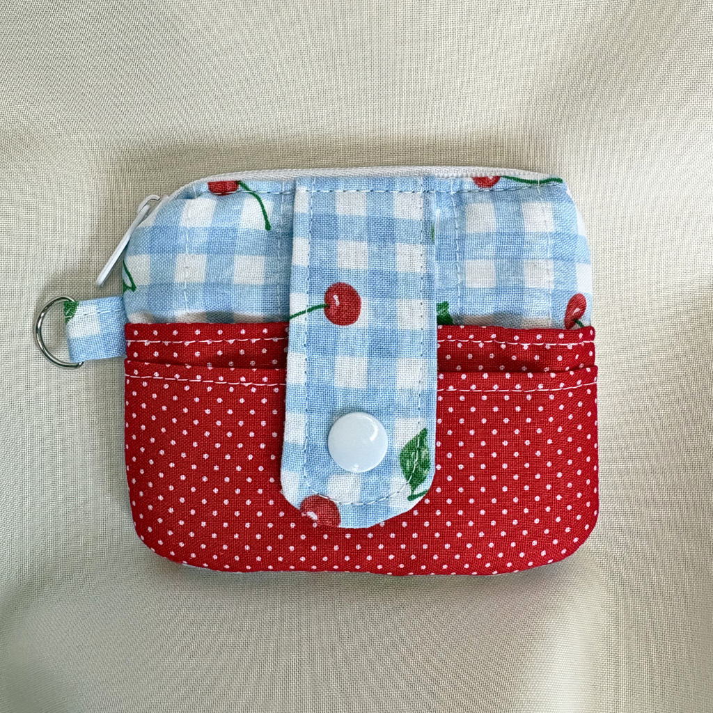 Quilted Mini Wallet Keychain