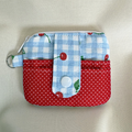 Quilted Mini Wallet Keychain