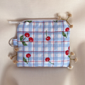 Quilted Zipper Pouch Keychain