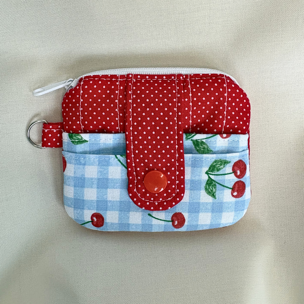 Quilted Mini Wallet Keychain