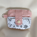 Quilted Mini Wallet Keychain