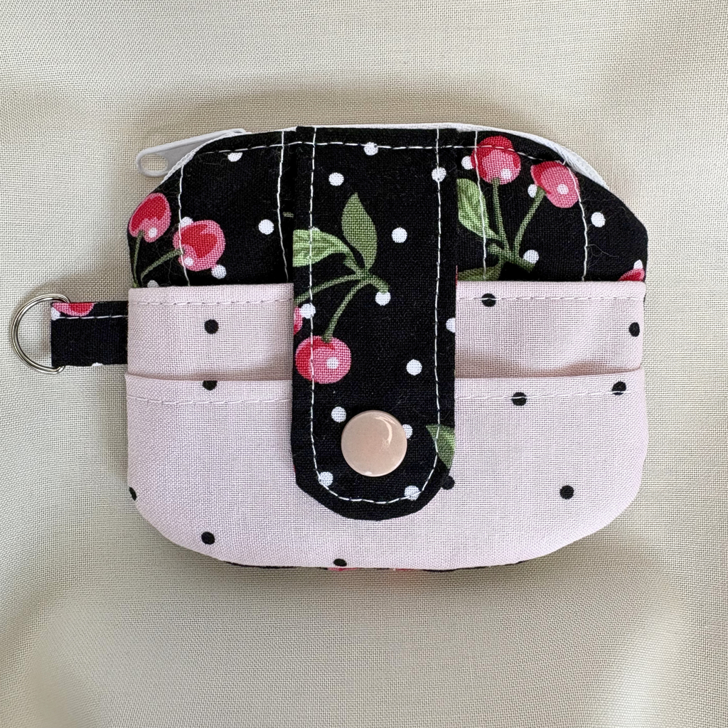 Quilted Mini Wallet Keychain