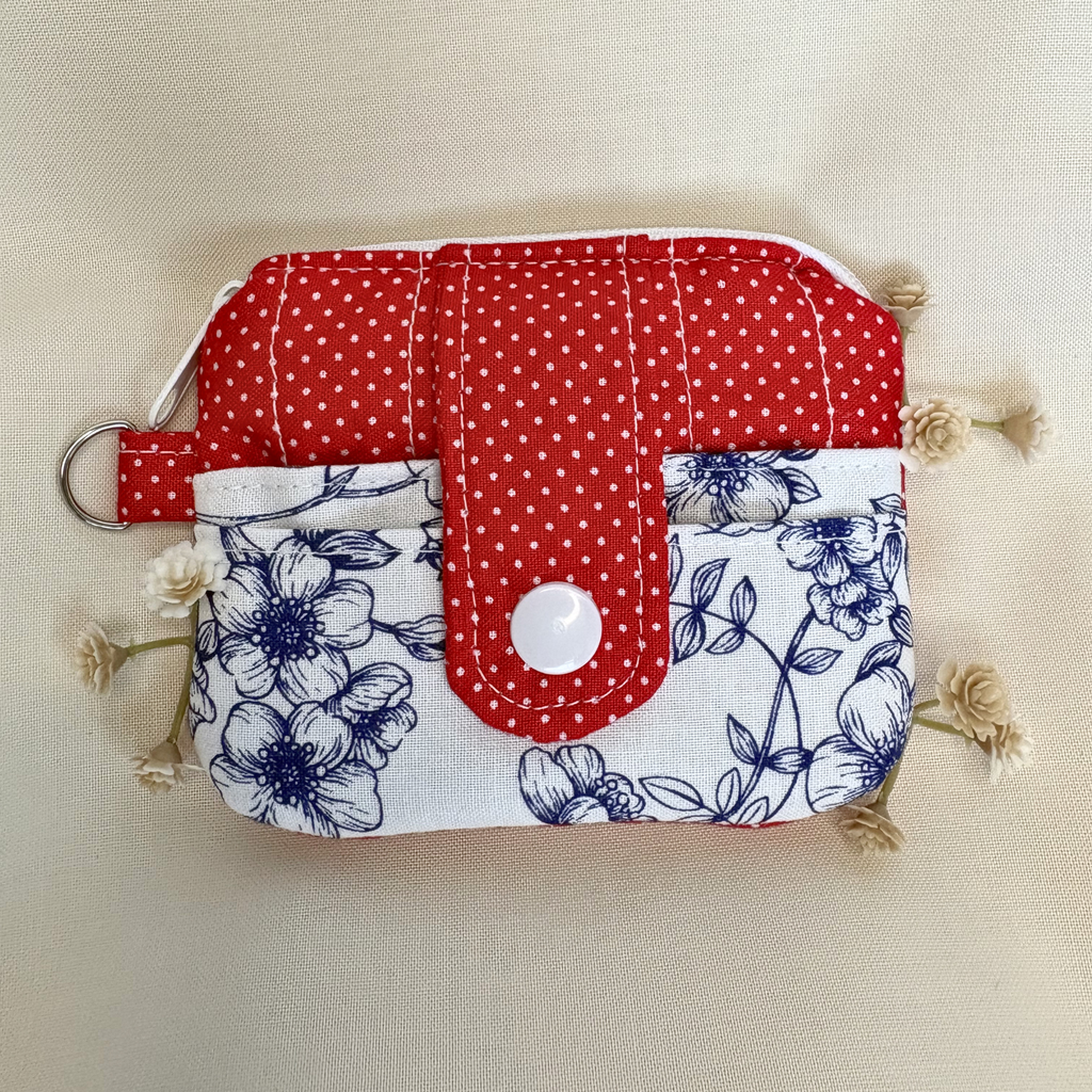 Quilted Mini Wallet Keychain