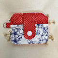 Quilted Mini Wallet Keychain