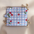 Quilted Zipper Pouch Keychain