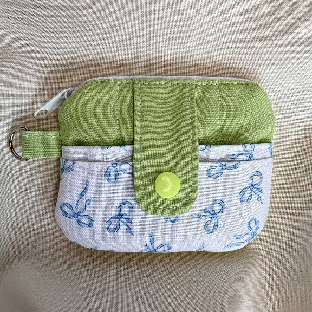 Quilted Mini Wallet Keychain