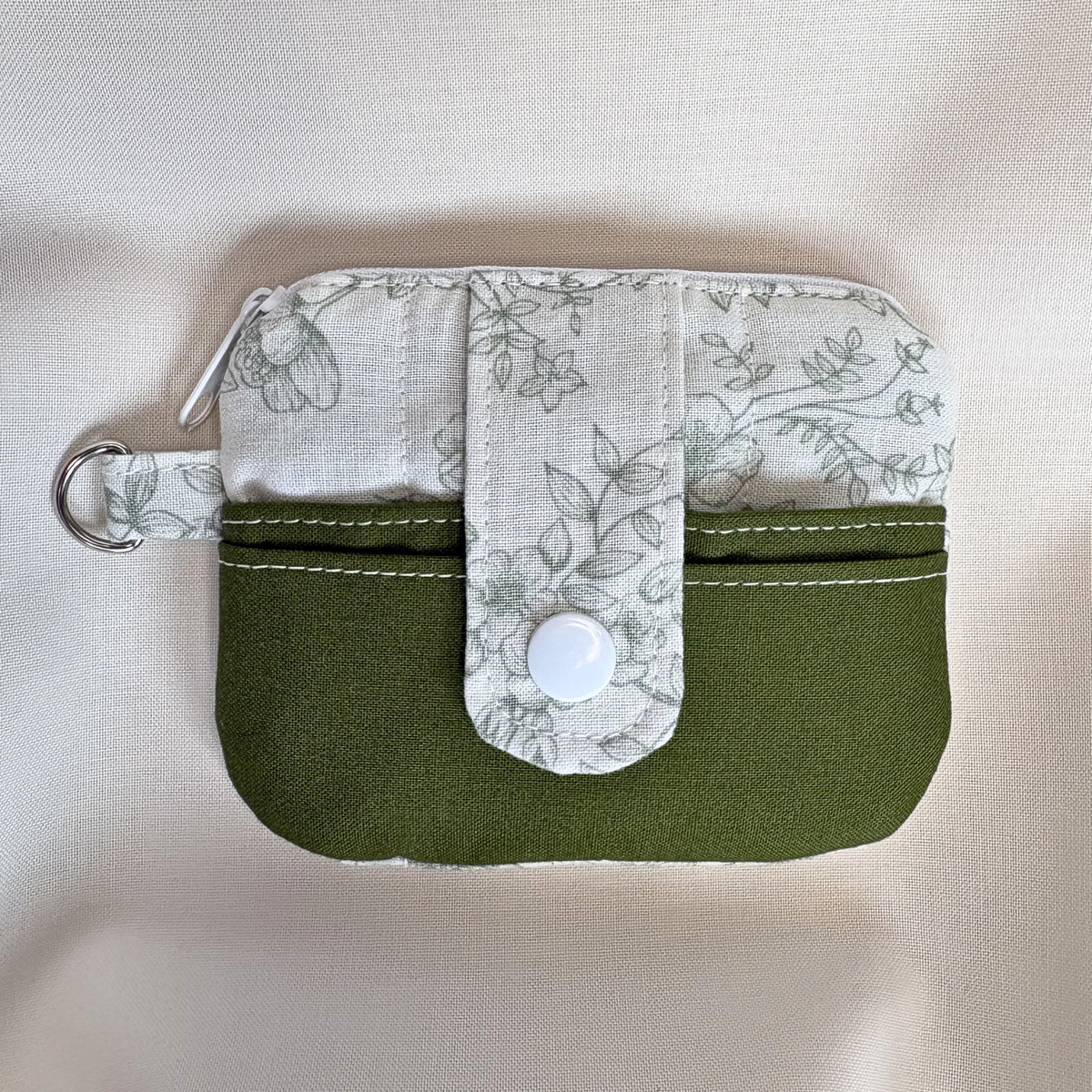 Quilted Mini Wallet Keychain