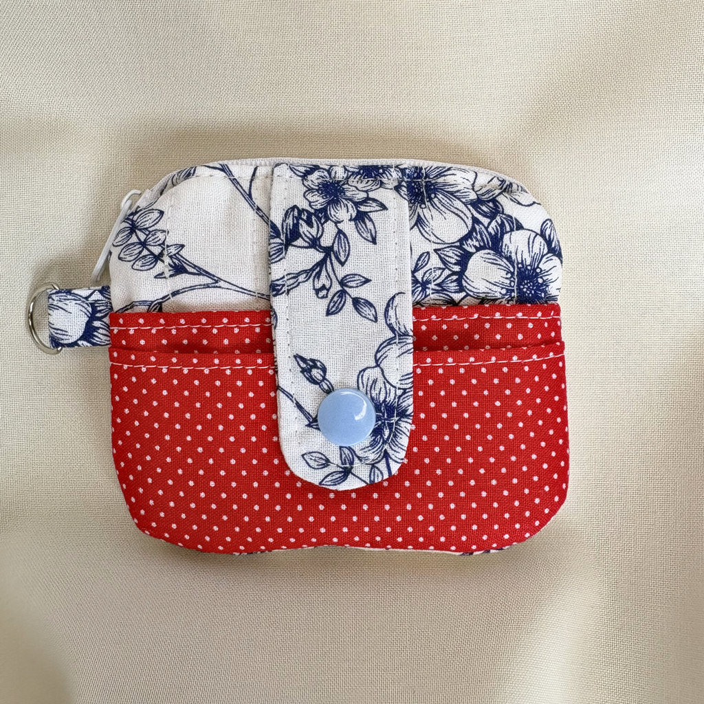 Quilted Mini Wallet Keychain