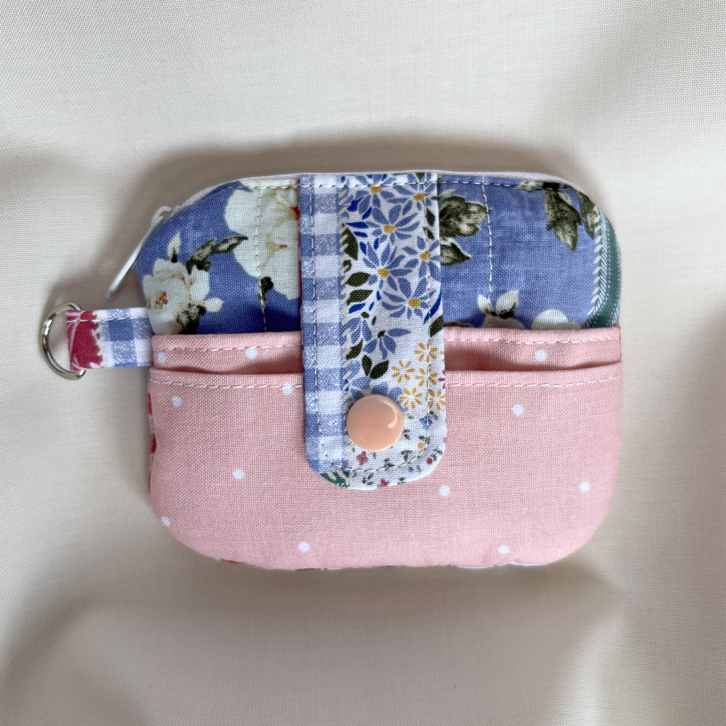Quilted Mini Wallet Keychain