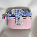 Quilted Mini Wallet Keychain