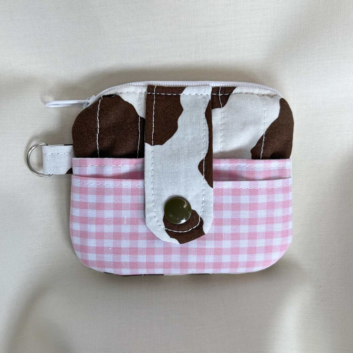 Quilted Mini Wallet Keychain