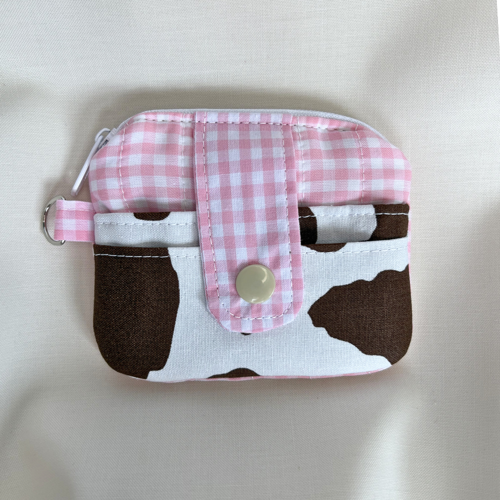 Quilted Mini Wallet Keychain