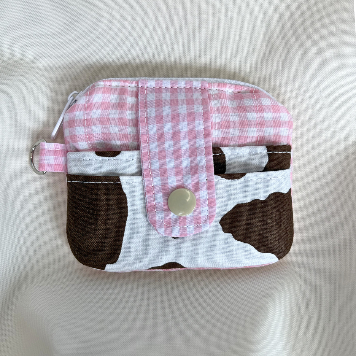 Quilted Mini Wallet Keychain