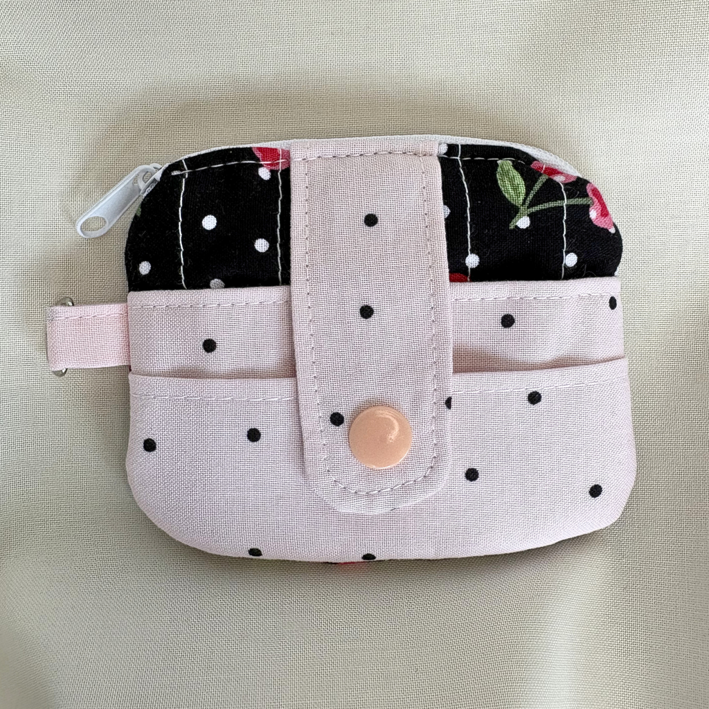 Quilted Mini Wallet Keychain