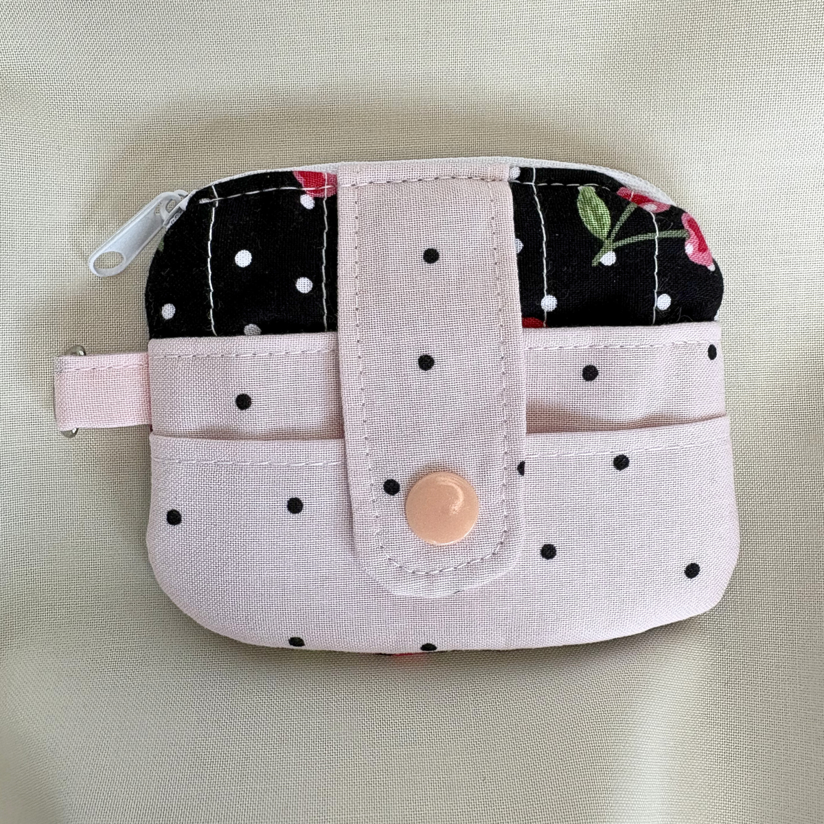 Quilted Mini Wallet Keychain