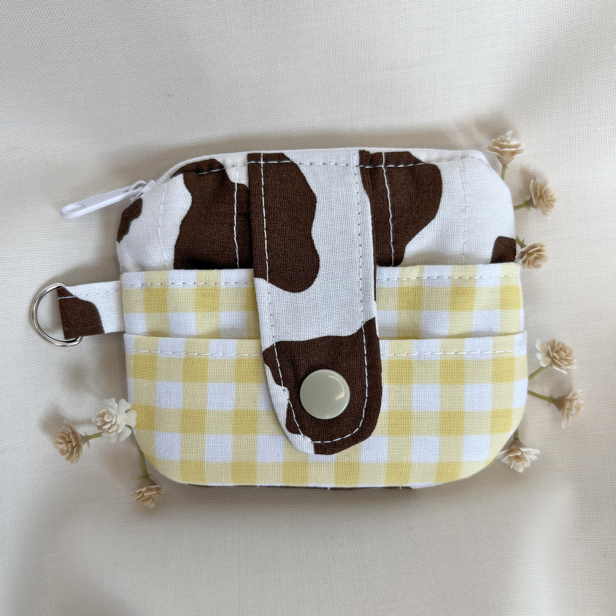 Quilted Mini Wallet Keychain