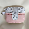 Quilted Mini Wallet Keychain