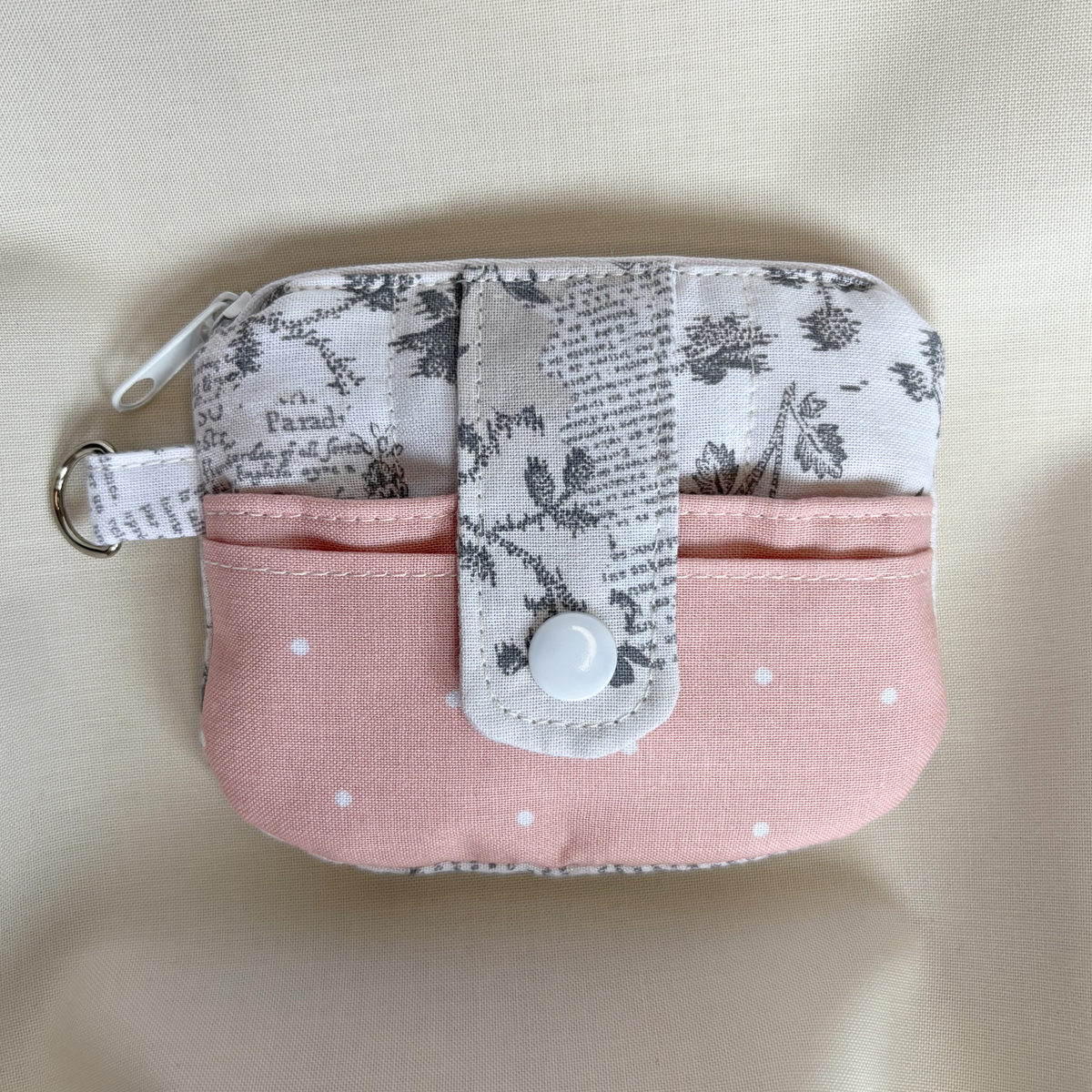 Quilted Mini Wallet Keychain