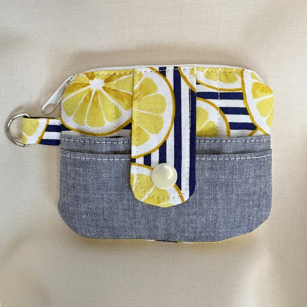 Quilted Mini Wallet Keychain