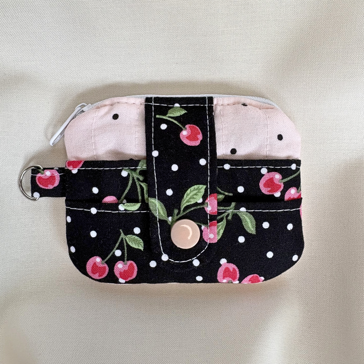Quilted Mini Wallet Keychain