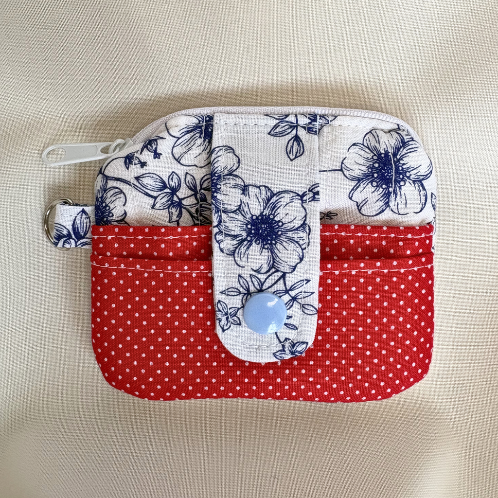 Quilted Mini Wallet Keychain