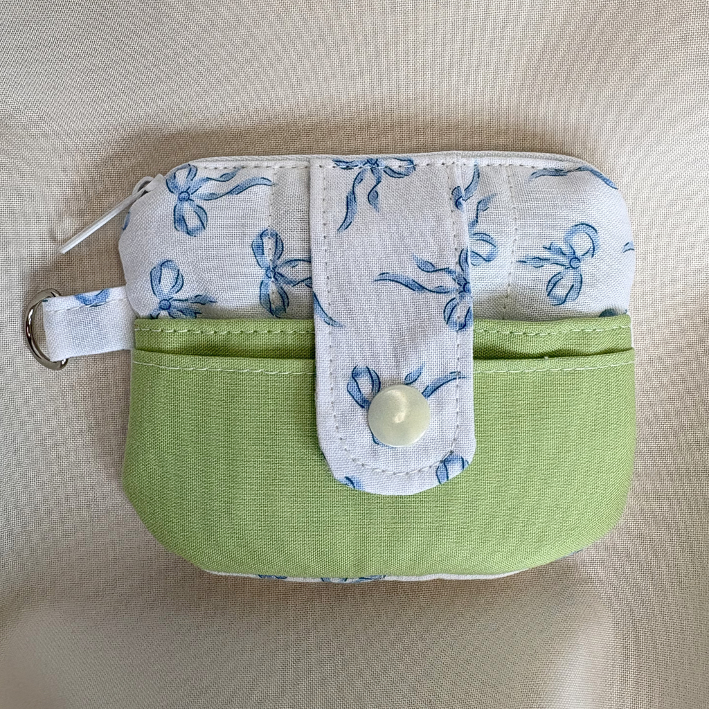Quilted Mini Wallet Keychain