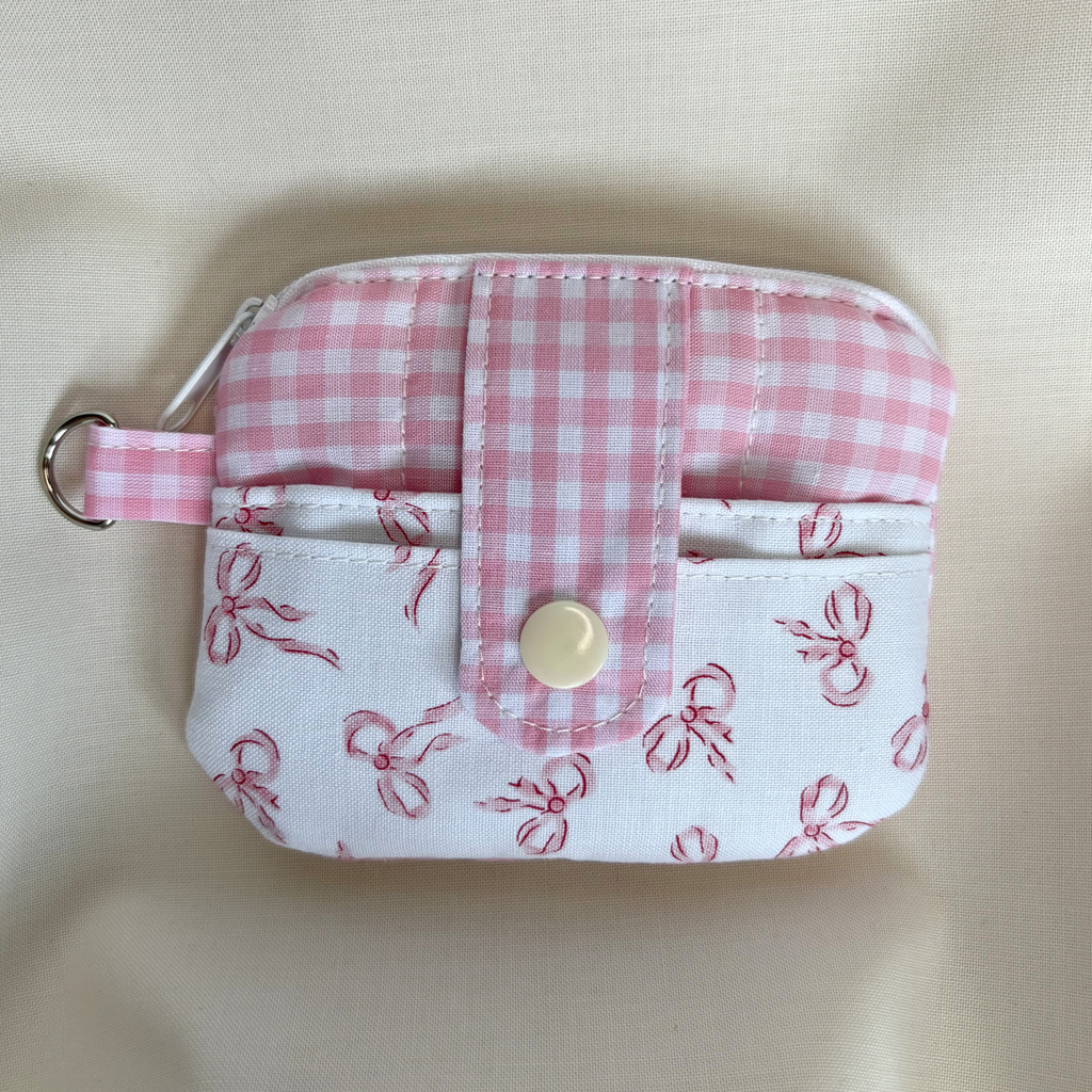 Quilted Mini Wallet Keychain