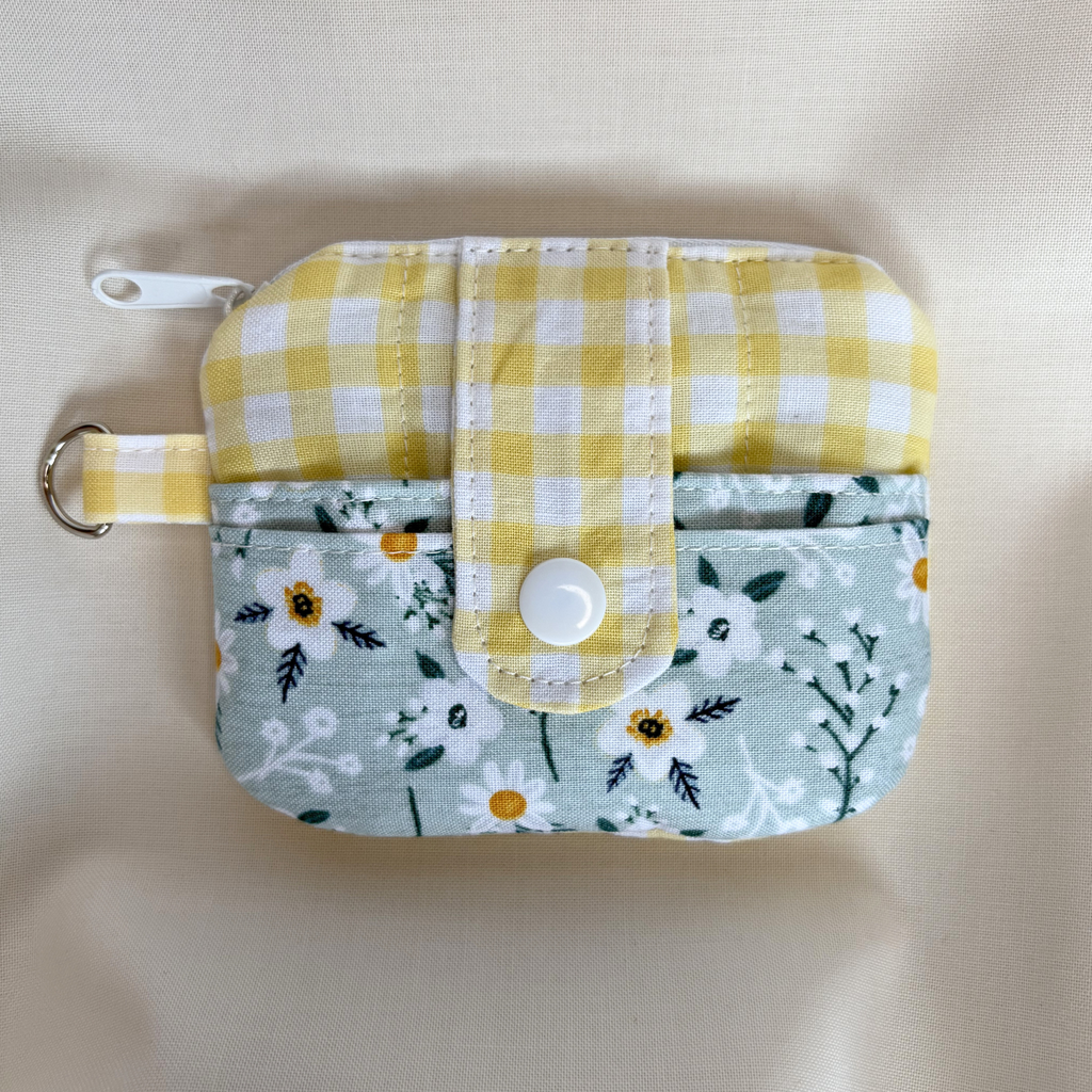 Quilted Mini Wallet Keychain