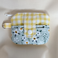 Quilted Mini Wallet Keychain