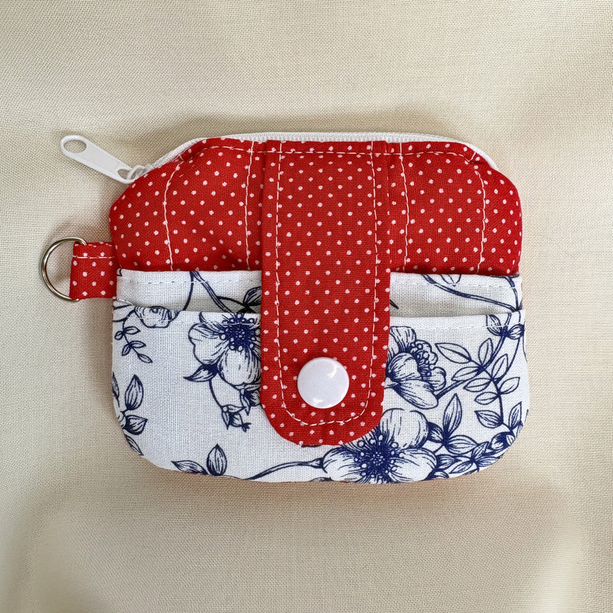 Quilted Mini Wallet Keychain