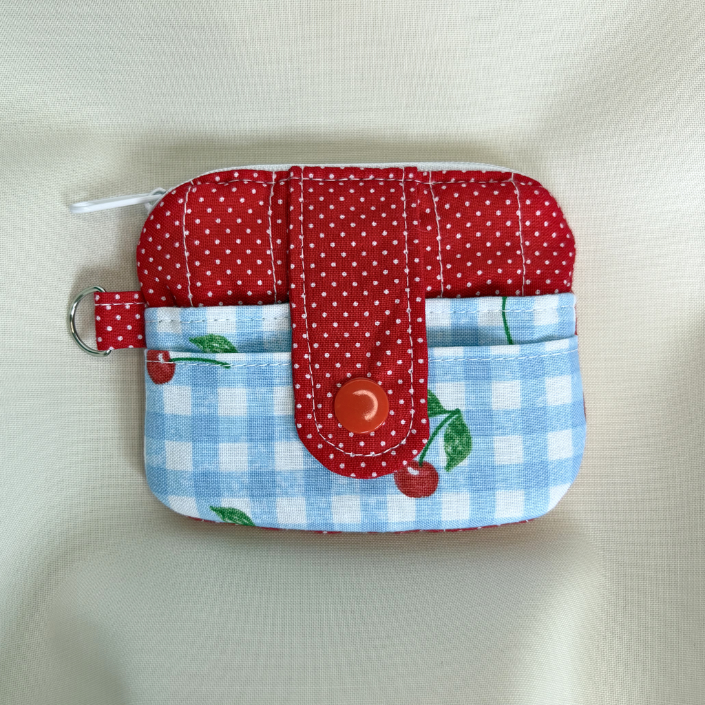Quilted Mini Wallet Keychain