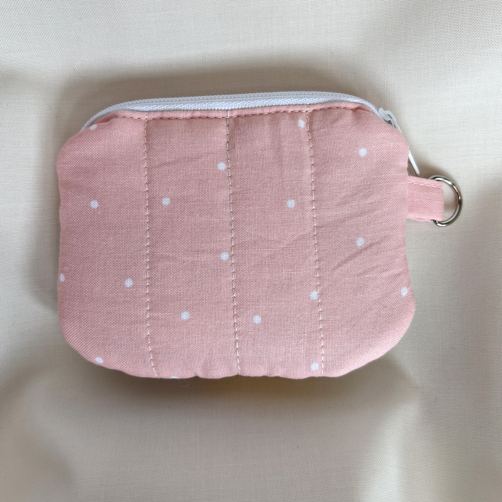 Quilted Mini Wallet Keychain