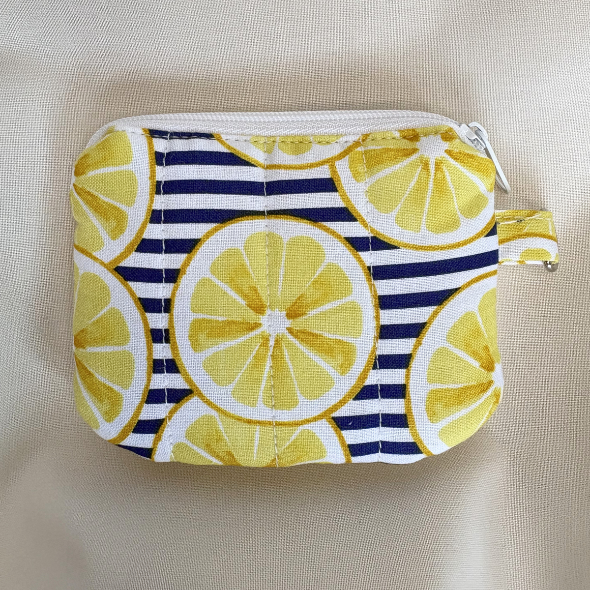 Quilted Mini Wallet Keychain