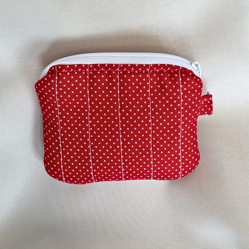 Quilted Mini Wallet Keychain