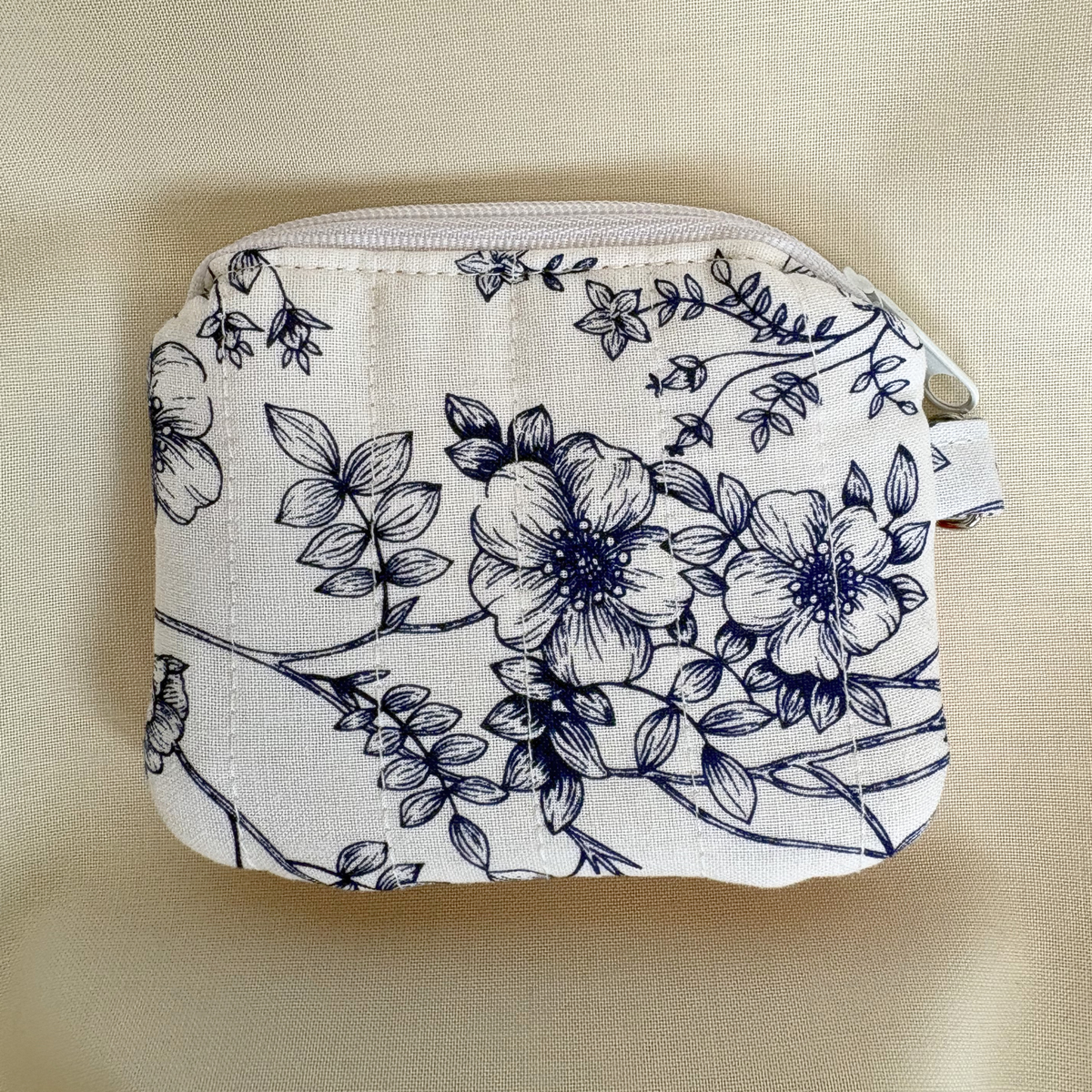 Quilted Mini Wallet Keychain