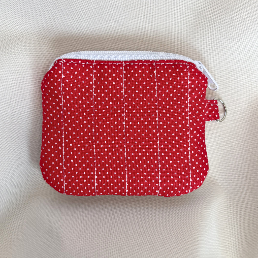 Quilted Mini Wallet Keychain