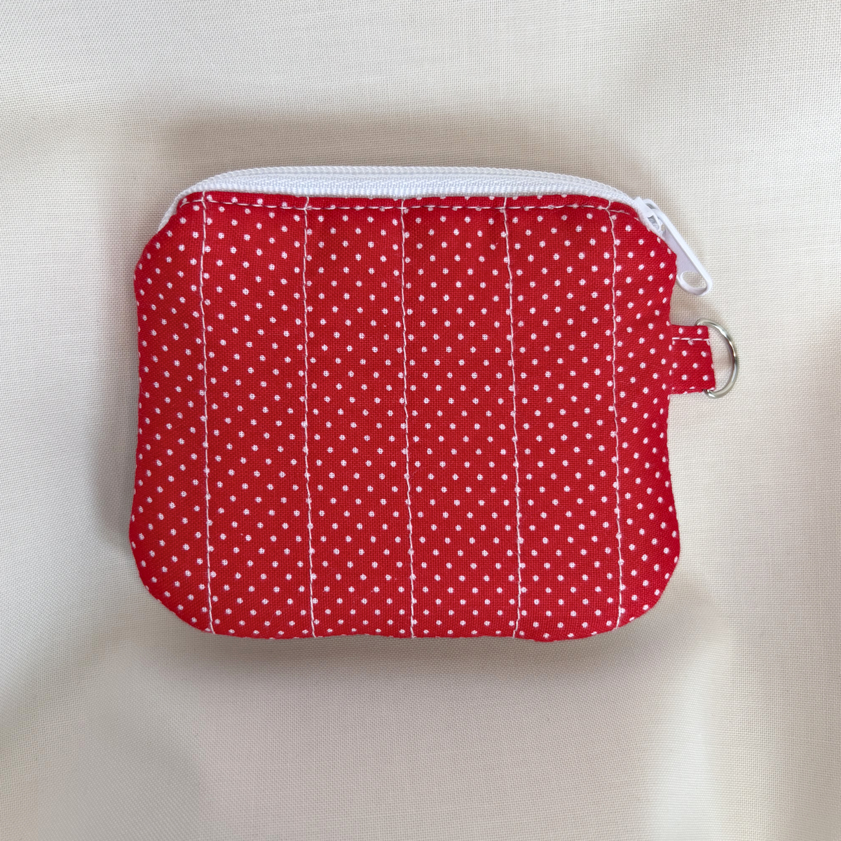 Quilted Mini Wallet Keychain