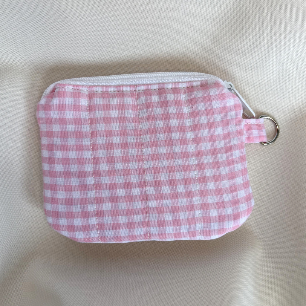 Quilted Mini Wallet Keychain