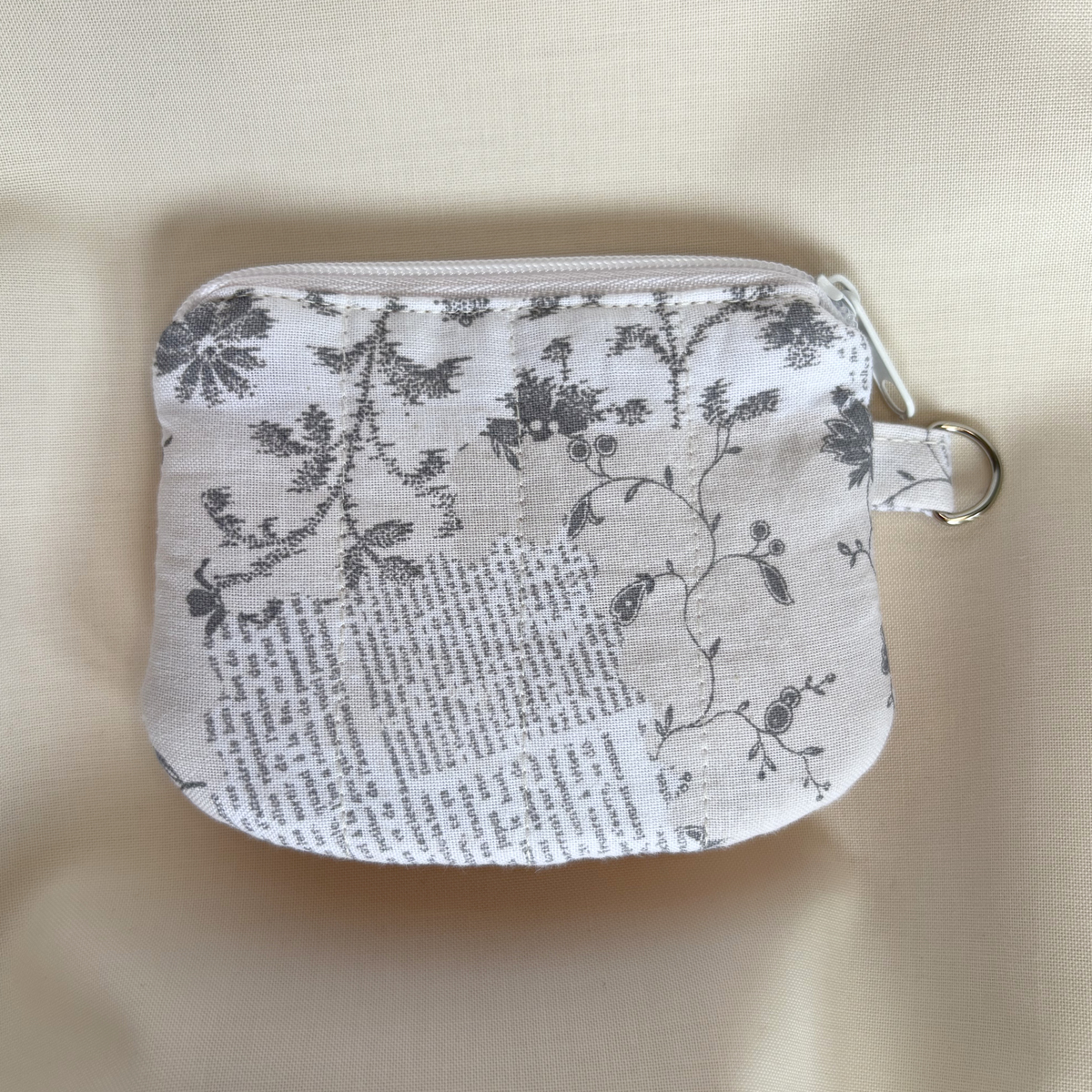 Quilted Mini Wallet Keychain