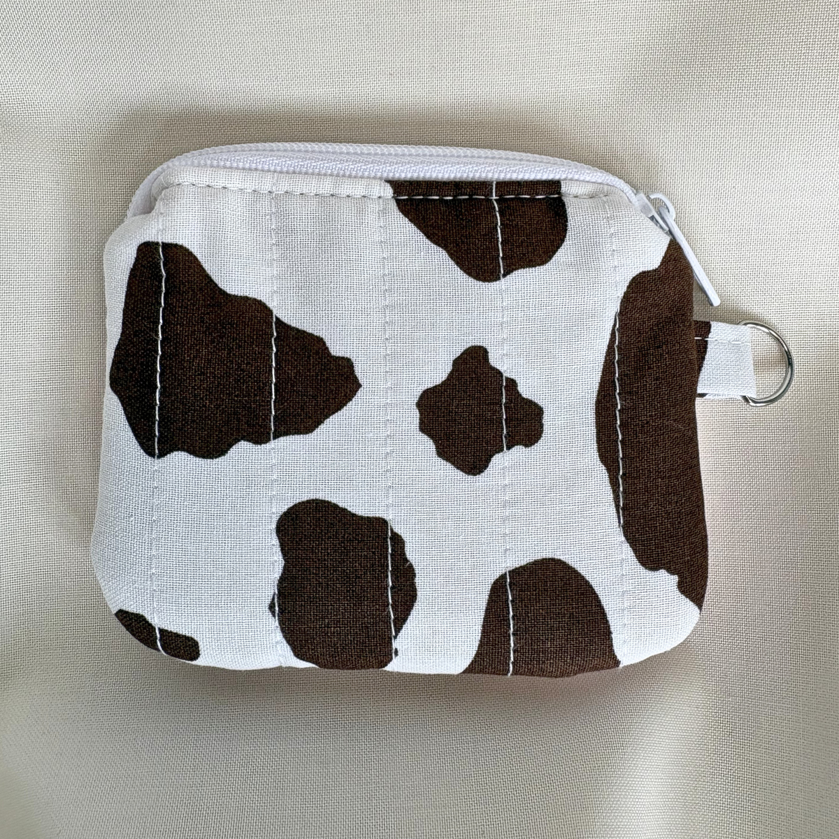 Quilted Mini Wallet Keychain