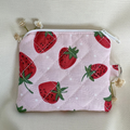 Quilted Zipper Pouch Keychain