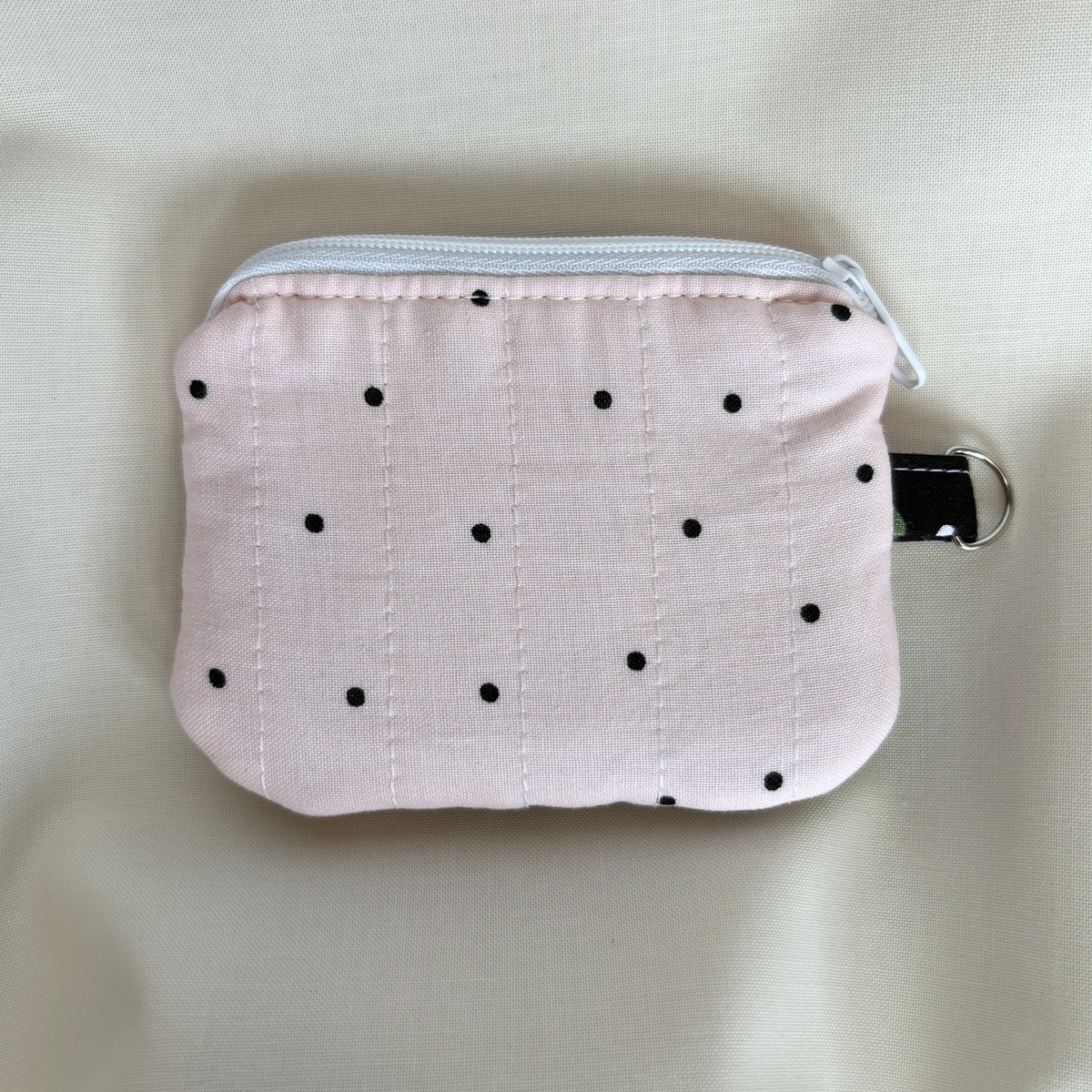 Quilted Mini Wallet Keychain