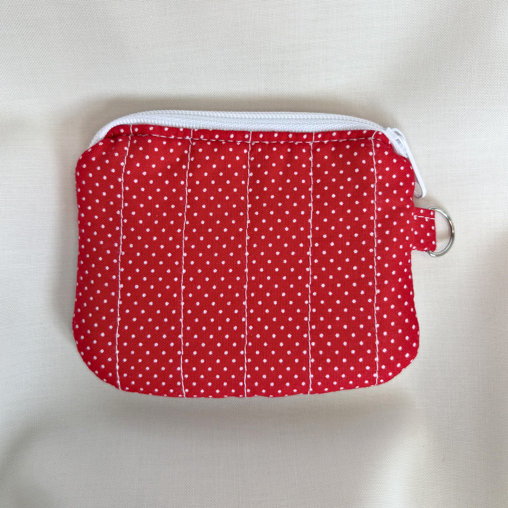 Quilted Mini Wallet Keychain