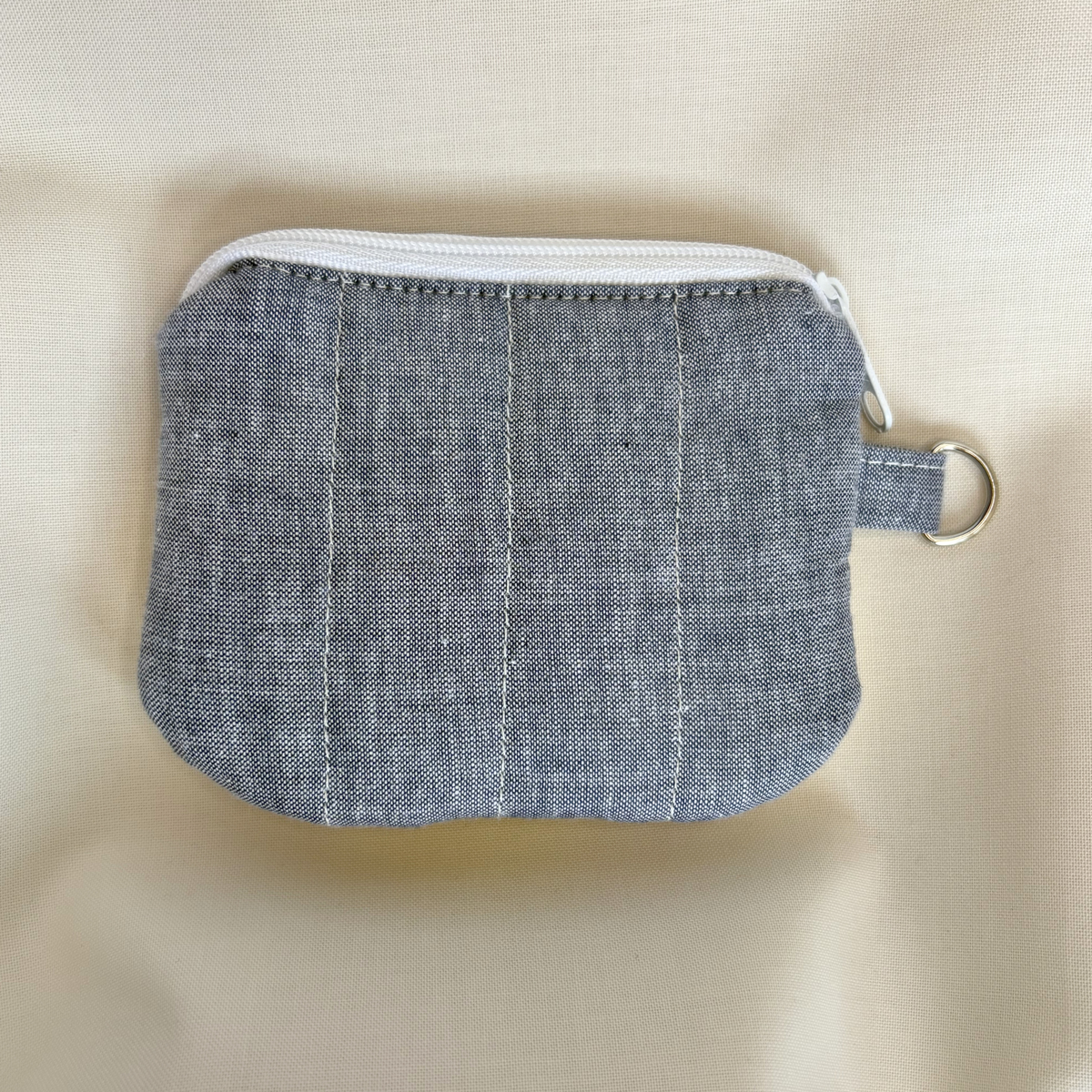 Quilted Mini Wallet Keychain