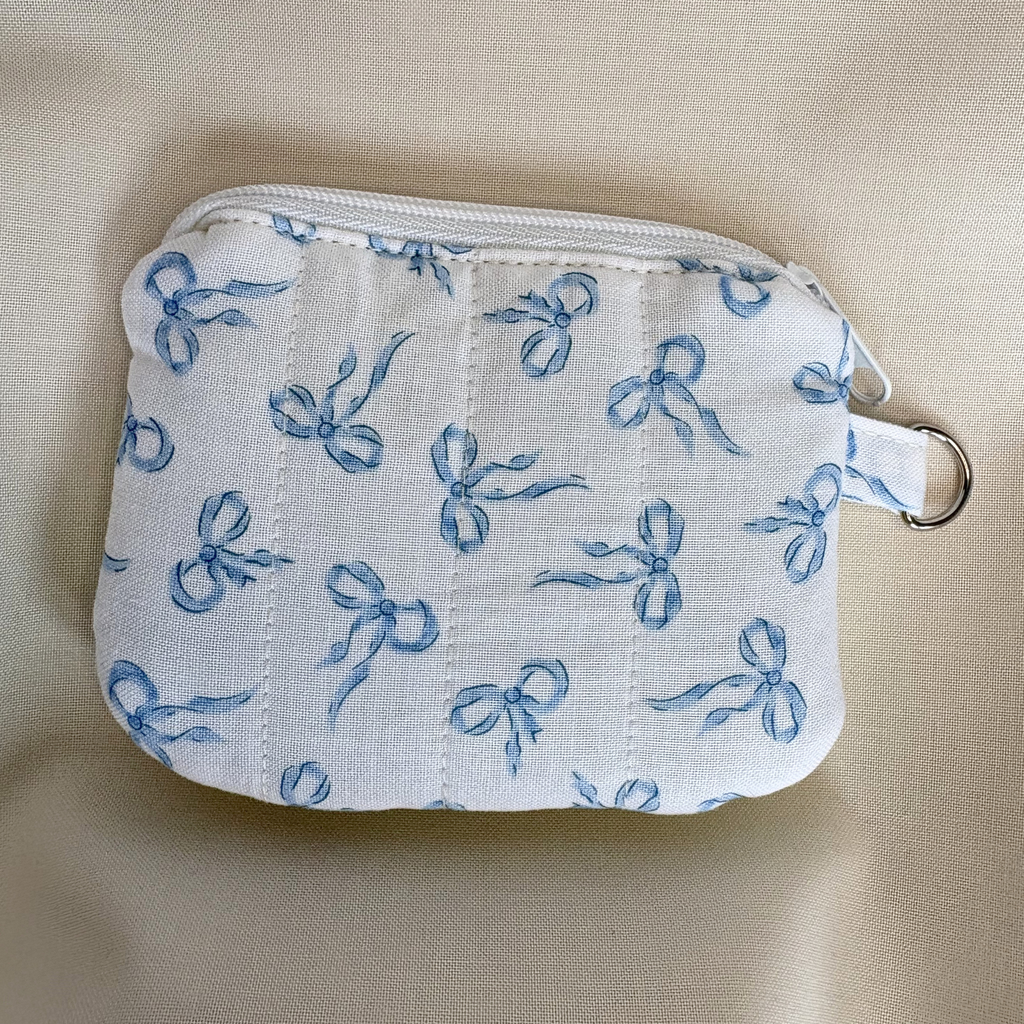 Quilted Mini Wallet Keychain