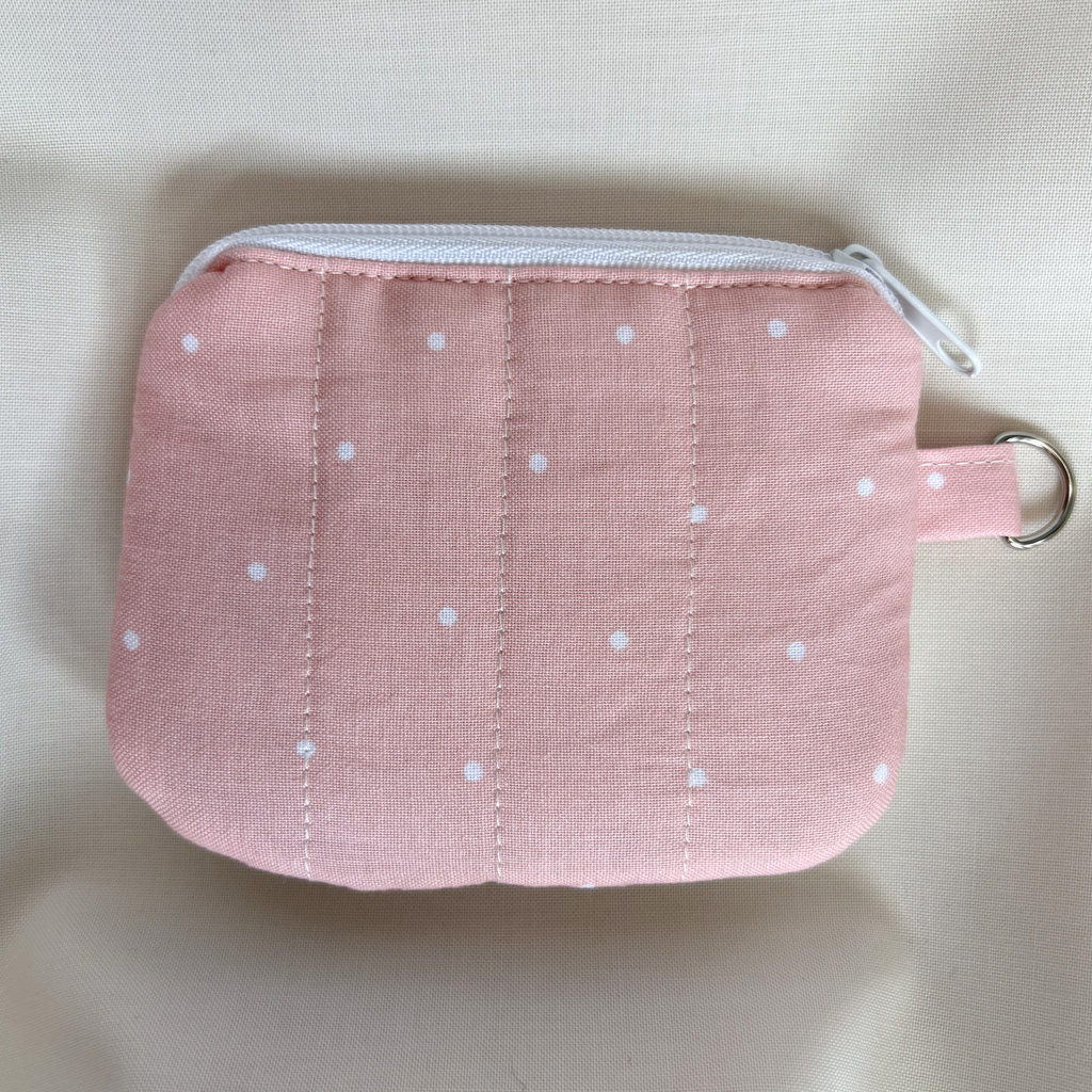 Quilted Mini Wallet Keychain