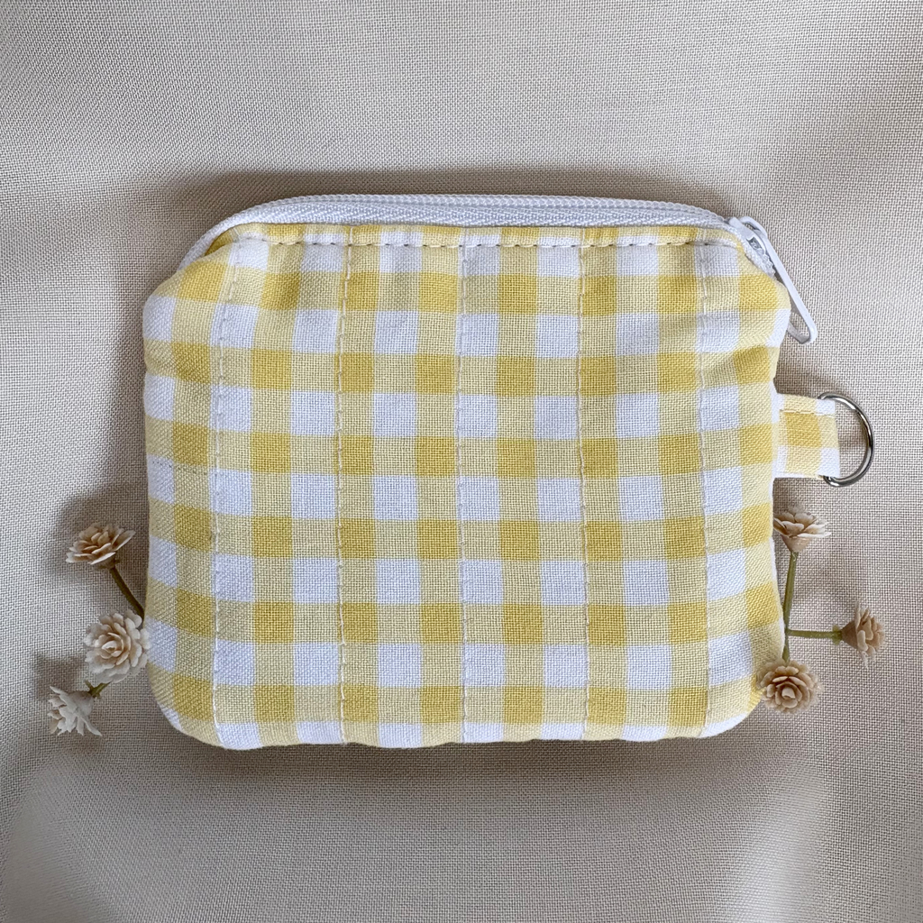 Quilted Mini Wallet Keychain