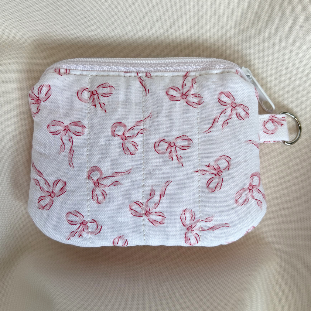Quilted Mini Wallet Keychain
