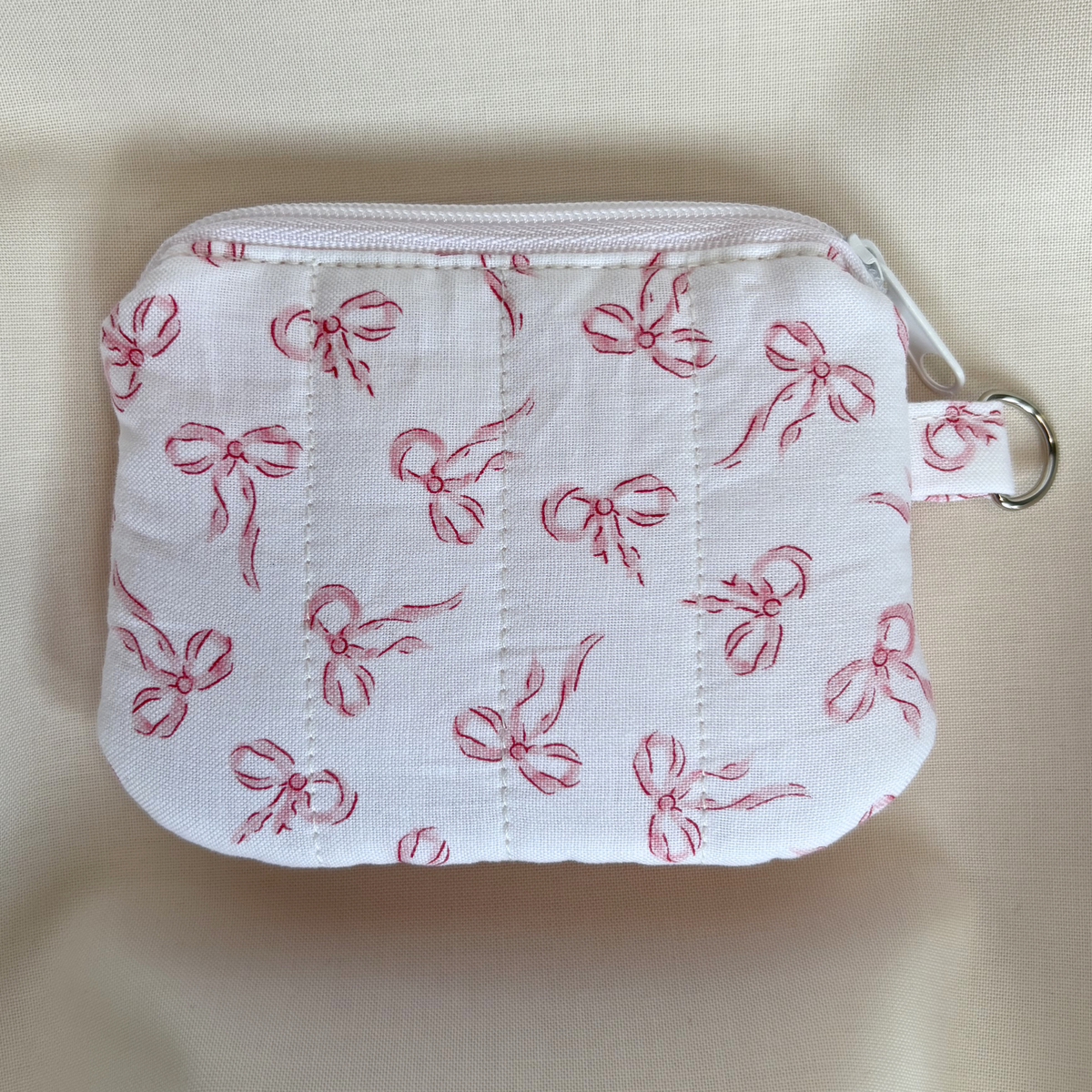Quilted Mini Wallet Keychain